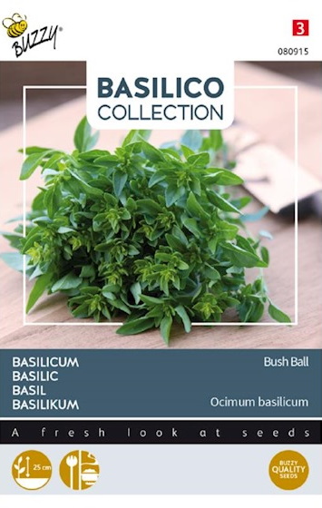 Basilicum Bush Ball (Ocimum minimum) 900 zaden BU